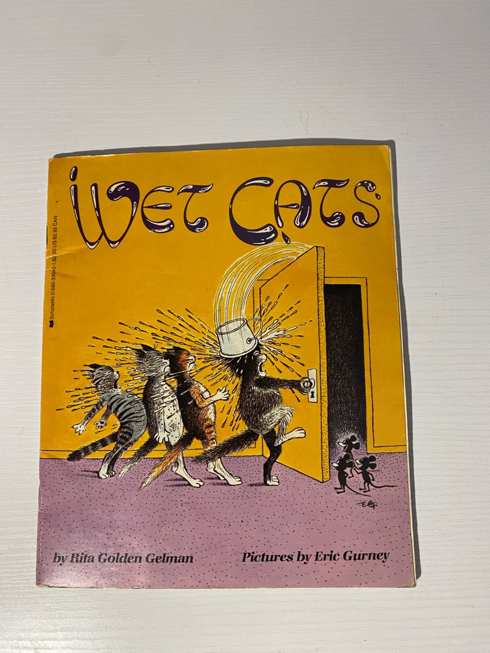 Wet Cats Vintage 1985 Book Rita Golden Gelman Eric Gurney Scholastic